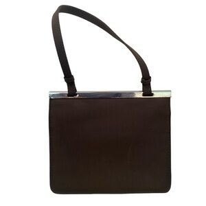 Jennifer Moore Womens Brown Small Vintage 90s Handbag Purse